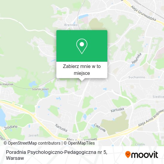 Mapa Poradnia Psychologiczno-Pedagogiczna nr 5