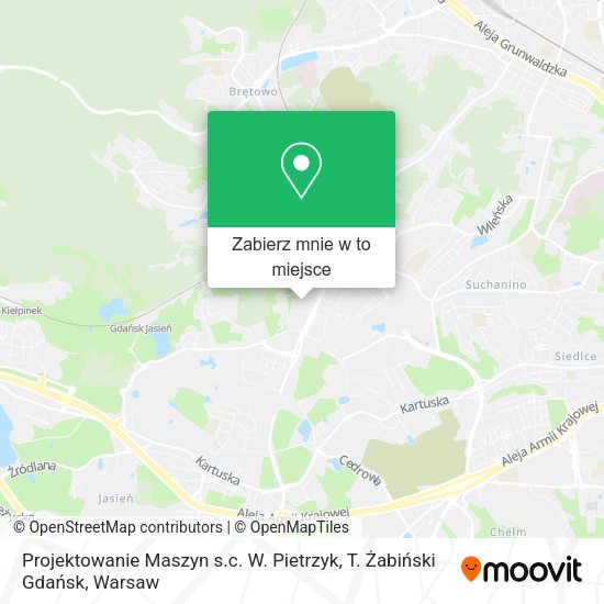 Mapa Projektowanie Maszyn s.c. W. Pietrzyk, T. Żabiński Gdańsk