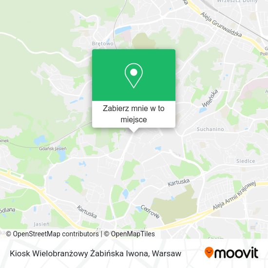 Mapa Kiosk Wielobranżowy Żabińska Iwona