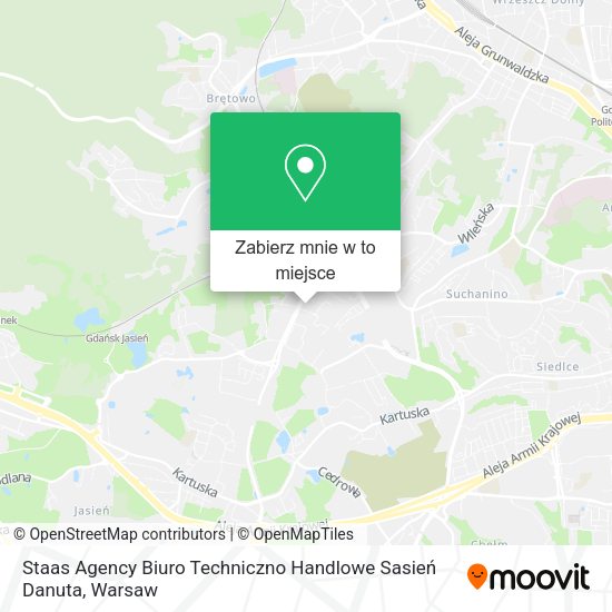 Mapa Staas Agency Biuro Techniczno Handlowe Sasień Danuta