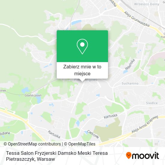 Mapa Tessa Salon Fryzjerski Damsko Meski Teresa Pietraszczyk