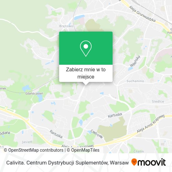 Mapa Calivita. Centrum Dystrybucji Suplementów