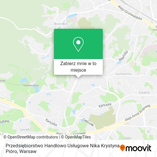 Mapa Przedsiębiorstwo Handlowo Usługowe Nika Krystyna Pióro