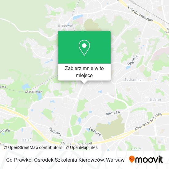 Mapa Gd-Prawko. Ośrodek Szkolenia Kierowców