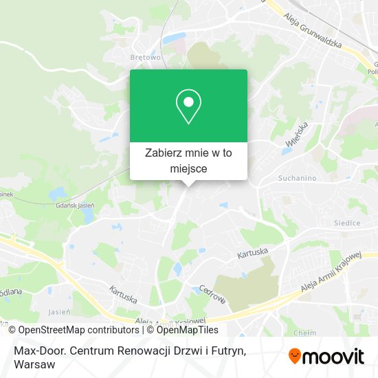 Mapa Max-Door. Centrum Renowacji Drzwi i Futryn