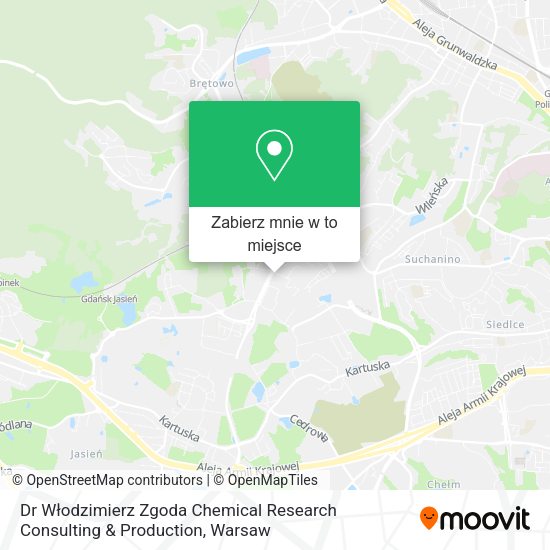 Mapa Dr Włodzimierz Zgoda Chemical Research Consulting & Production