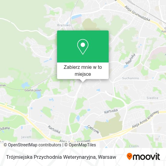 Mapa Trójmiejska Przychodnia Weterynaryjna