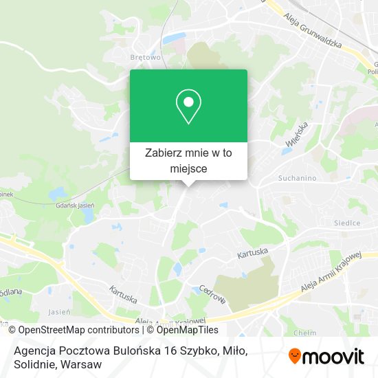 Mapa Agencja Pocztowa Bulońska 16 Szybko, Miło, Solidnie