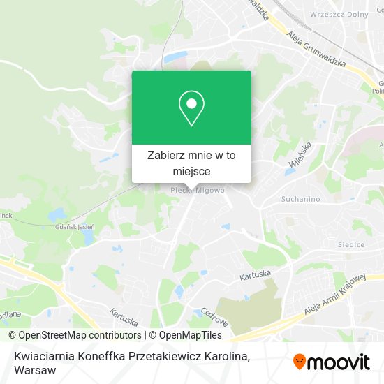 Mapa Kwiaciarnia Koneffka Przetakiewicz Karolina