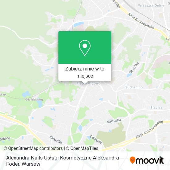 Mapa Alexandra Nails Usługi Kosmetyczne Aleksandra Foder