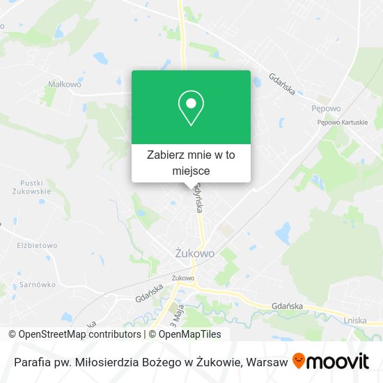 Mapa Parafia pw. Miłosierdzia Bożego w Żukowie