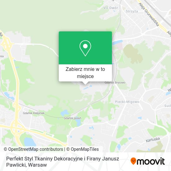 Mapa Perfekt Styl Tkaniny Dekoracyjne i Firany Janusz Pawlicki