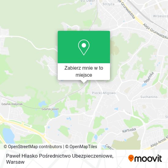 Mapa Paweł Hłasko Pośrednictwo Ubezpieczeniowe