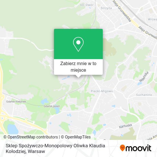 Mapa Sklep Spożywczo-Monopolowy Oliwka Klaudia Kołodziej