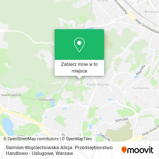 Mapa Siemion-Wojciechowska Alicja. Przedsiębiorstwo Handlowo - Usługowe