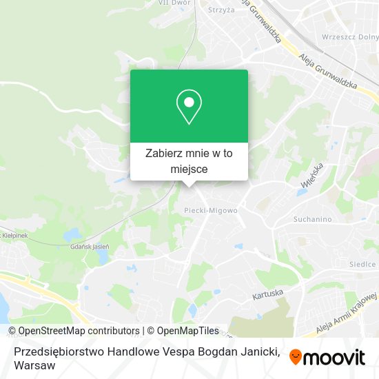 Mapa Przedsiębiorstwo Handlowe Vespa Bogdan Janicki