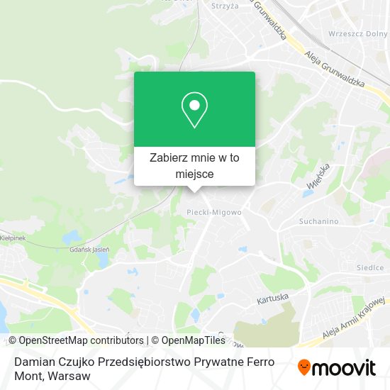 Mapa Damian Czujko Przedsiębiorstwo Prywatne Ferro Mont