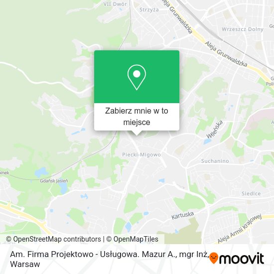 Mapa Am. Firma Projektowo - Usługowa. Mazur A., mgr Inż