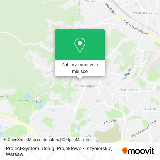 Mapa Project-System. Usługi Projektowo - Inżynierskie