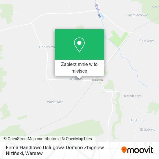 Mapa Firma Handlowo Usługowa Domino Zbigniew Niziński