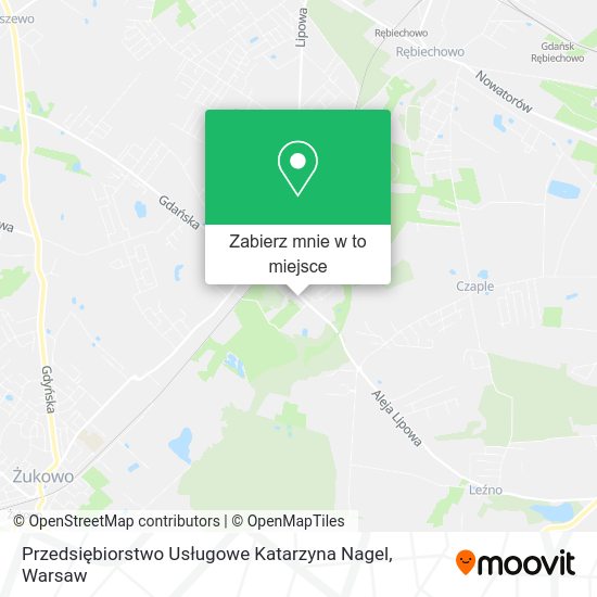 Mapa Przedsiębiorstwo Usługowe Katarzyna Nagel