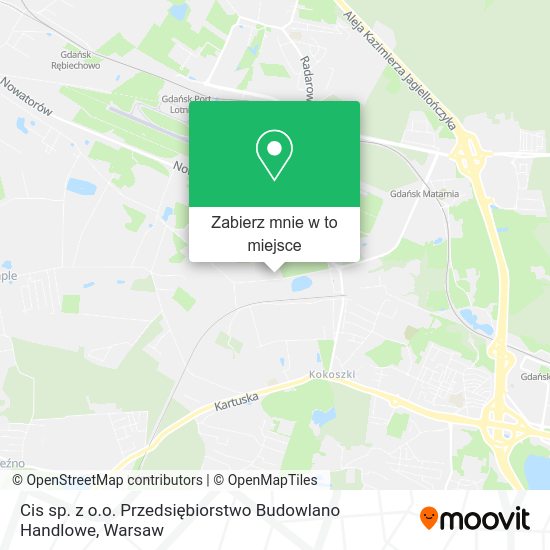 Mapa Cis sp. z o.o. Przedsiębiorstwo Budowlano Handlowe