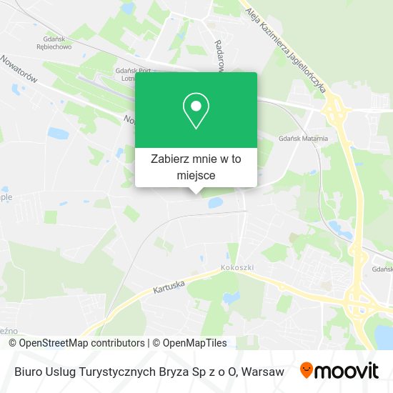 Mapa Biuro Uslug Turystycznych Bryza Sp z o O