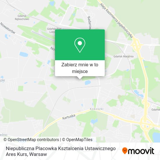 Mapa Niepubliczna Placowka Ksztalcenia Ustawicznego Ares Kurs