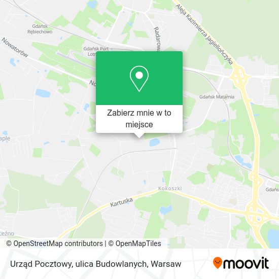 Mapa Urząd Pocztowy, ulica Budowlanych