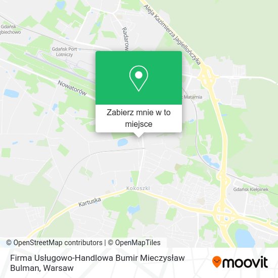 Mapa Firma Usługowo-Handlowa Bumir Mieczysław Bulman