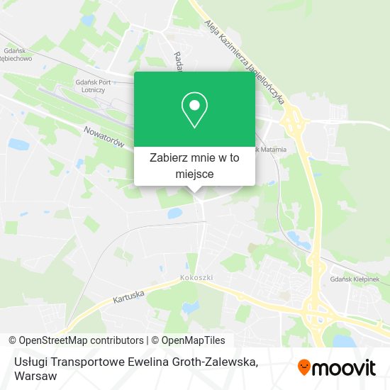 Mapa Usługi Transportowe Ewelina Groth-Zalewska