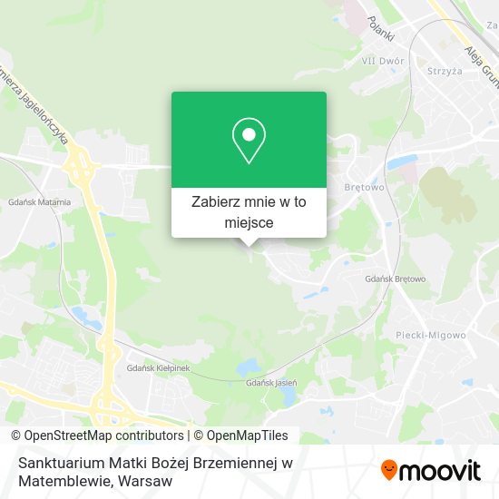 Mapa Sanktuarium Matki Bożej Brzemiennej w Matemblewie