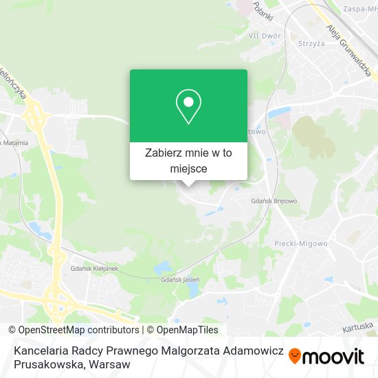 Mapa Kancelaria Radcy Prawnego Malgorzata Adamowicz Prusakowska