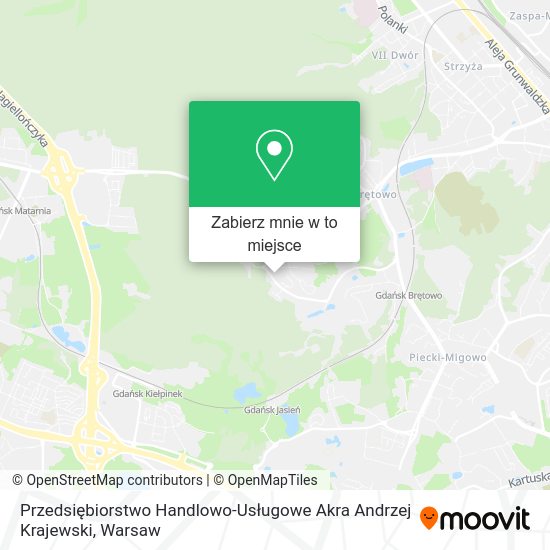 Mapa Przedsiębiorstwo Handlowo-Usługowe Akra Andrzej Krajewski