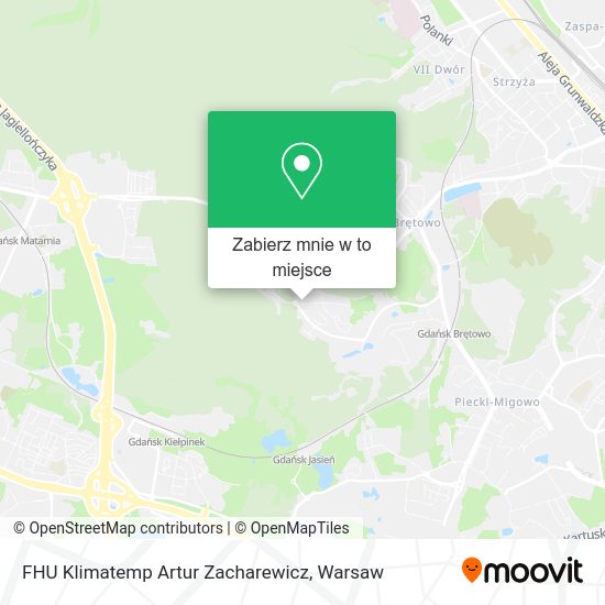 Mapa FHU Klimatemp Artur Zacharewicz