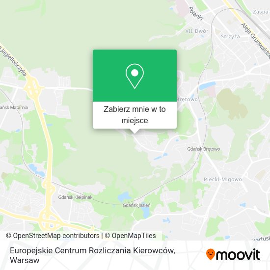 Mapa Europejskie Centrum Rozliczania Kierowców