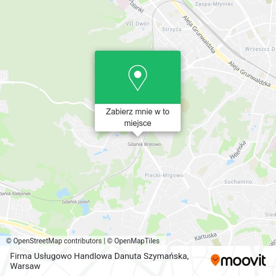 Mapa Firma Usługowo Handlowa Danuta Szymańska