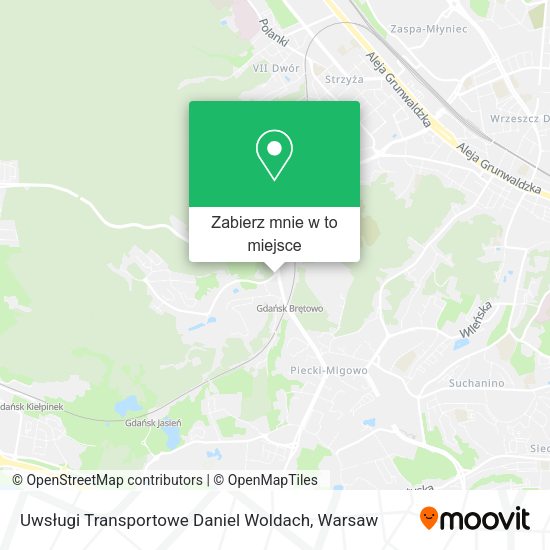 Mapa Uwsługi Transportowe Daniel Woldach