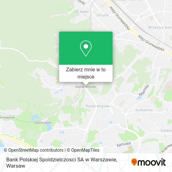 Mapa Bank Polskiej Spoldzielczosci SA w Warszawie