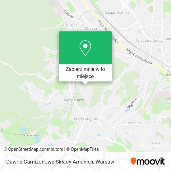 Mapa Dawne Garnizonowe Składy Amunicji