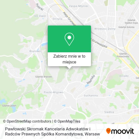 Mapa Pawłowski Skromak Kancelaria Adwokatów i Radców Prawnych Spółka Komandytowa