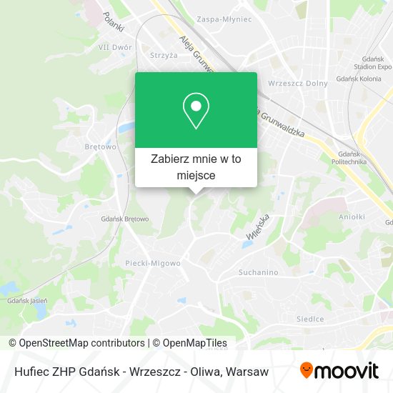 Mapa Hufiec ZHP Gdańsk - Wrzeszcz - Oliwa