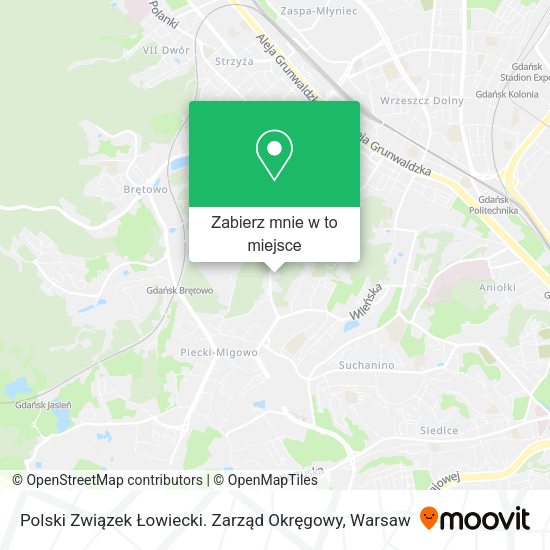 Mapa Polski Związek Łowiecki. Zarząd Okręgowy