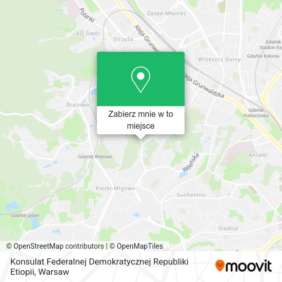 Mapa Konsulat Federalnej Demokratycznej Republiki Etiopii