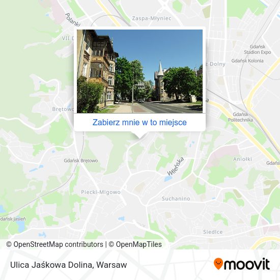 Mapa Ulica Jaśkowa Dolina