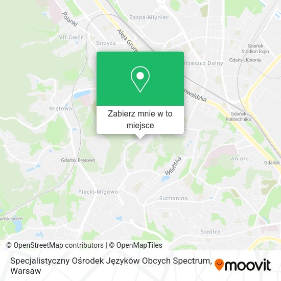 Mapa Specjalistyczny Ośrodek Języków Obcych Spectrum