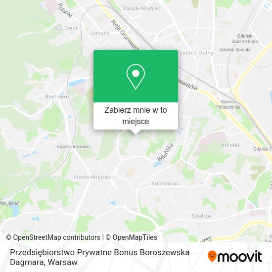 Mapa Przedsiębiorstwo Prywatne Bonus Boroszewska Dagmara