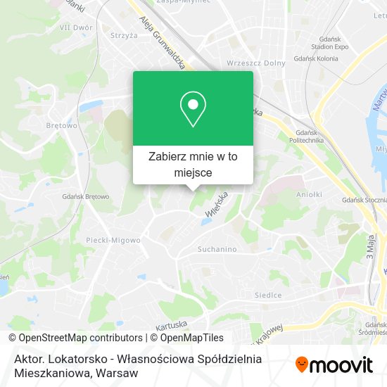 Mapa Aktor. Lokatorsko - Własnościowa Spółdzielnia Mieszkaniowa