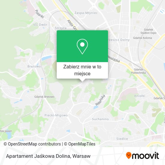 Mapa Apartament Jaśkowa Dolina