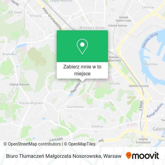 Mapa Biuro Tłumaczeń Małgorzata Nosorowska